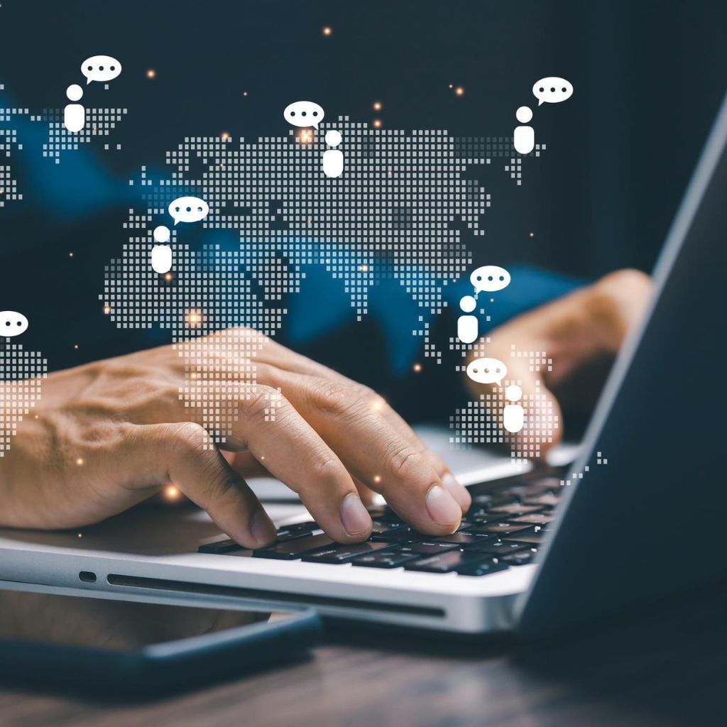 Berater mit internationalen Kunden